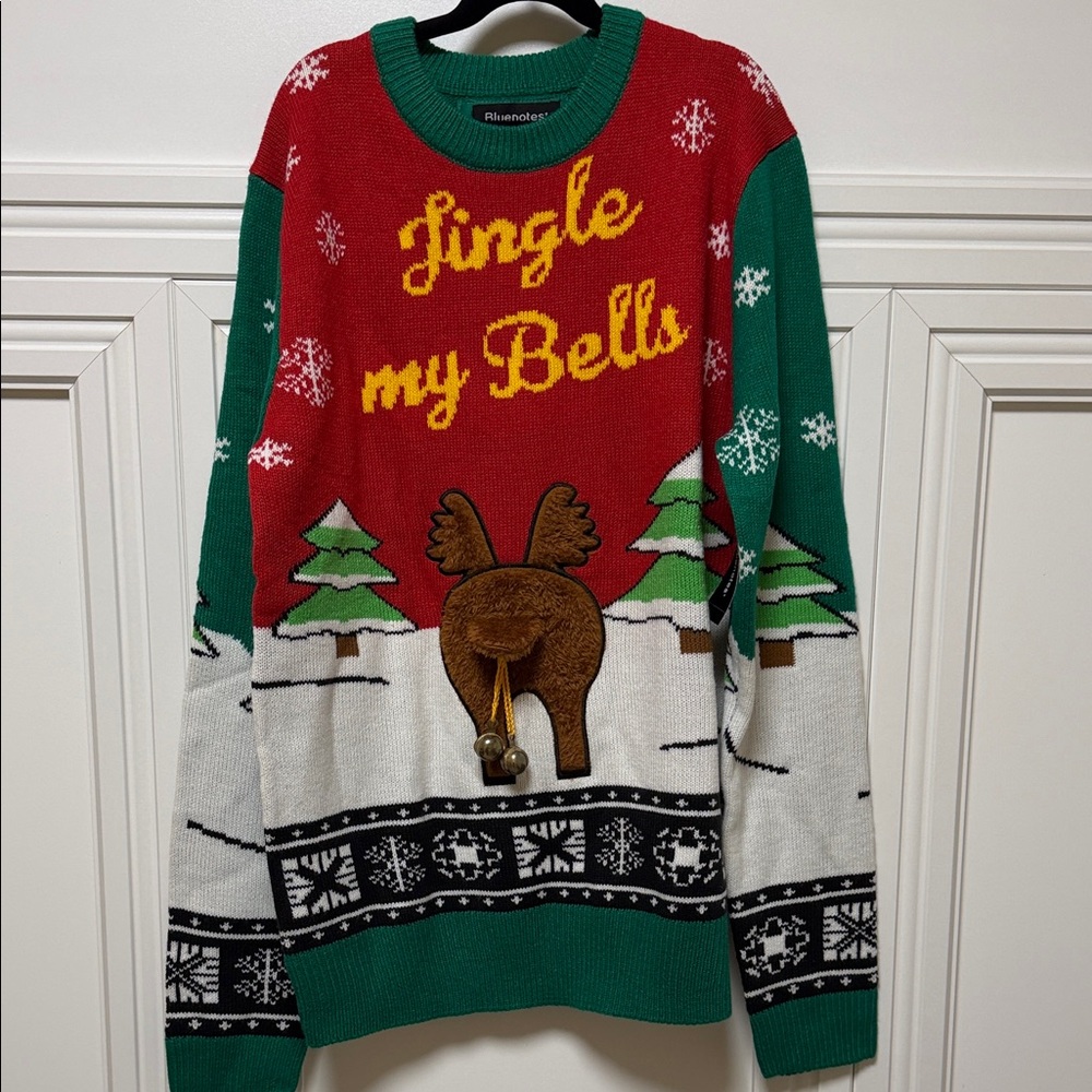Bluenotes Jingle My Bells Sweater - Red, Green, White